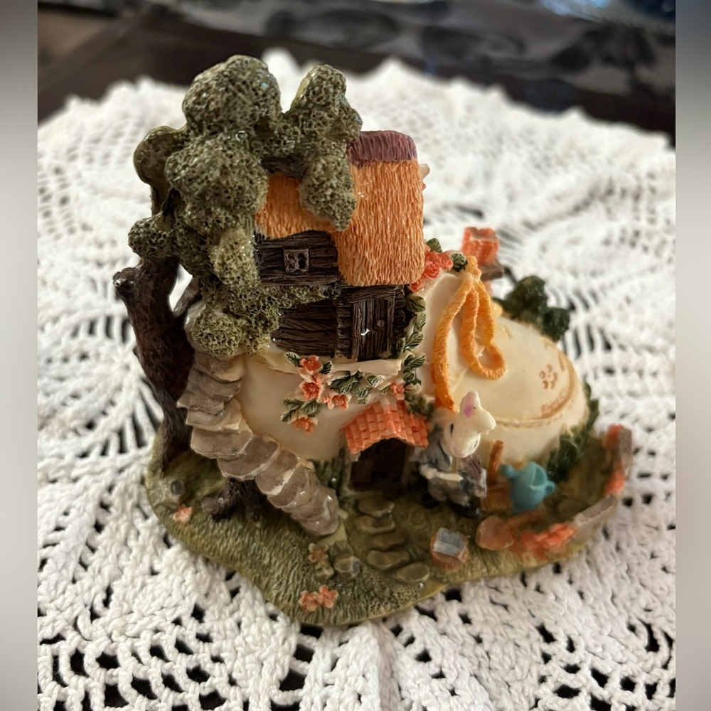 Vintage Charming Shoe Cottage Figurine